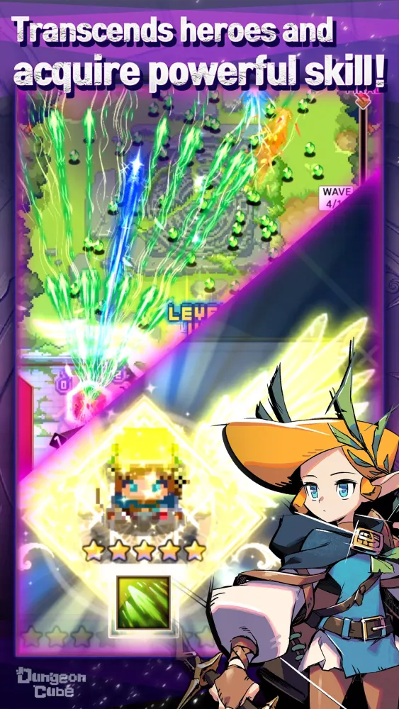 Dungeon Cube: Dot Hero Defense 스크린샷