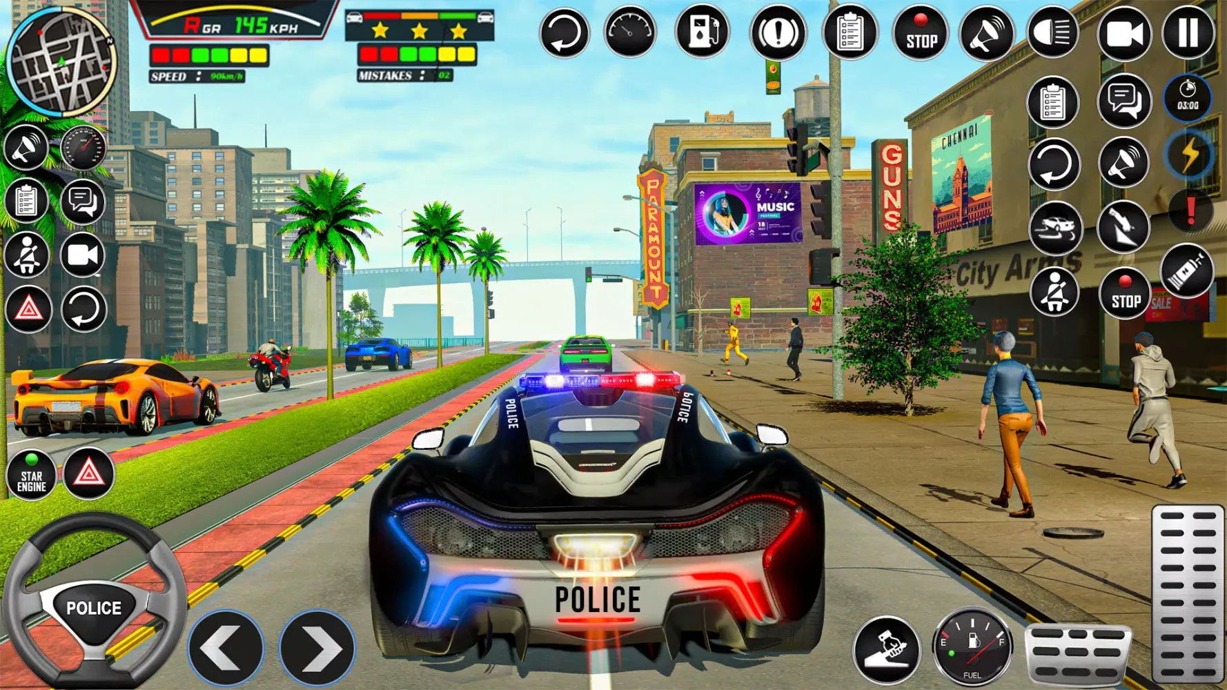 Capturas de tela do Police Car Driving: Police Sim