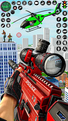 Capturas de tela do US Police Gun Shooting Games
