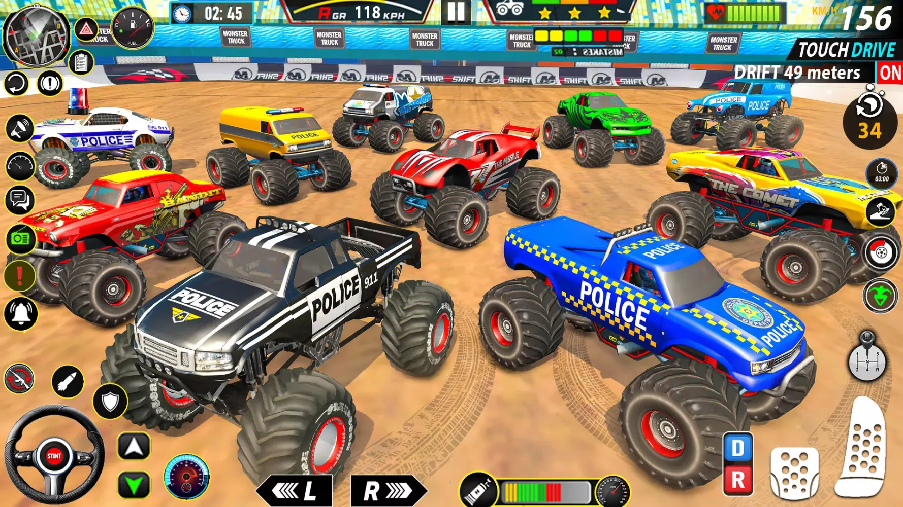 Police Monster Truck Car Games Screenshots