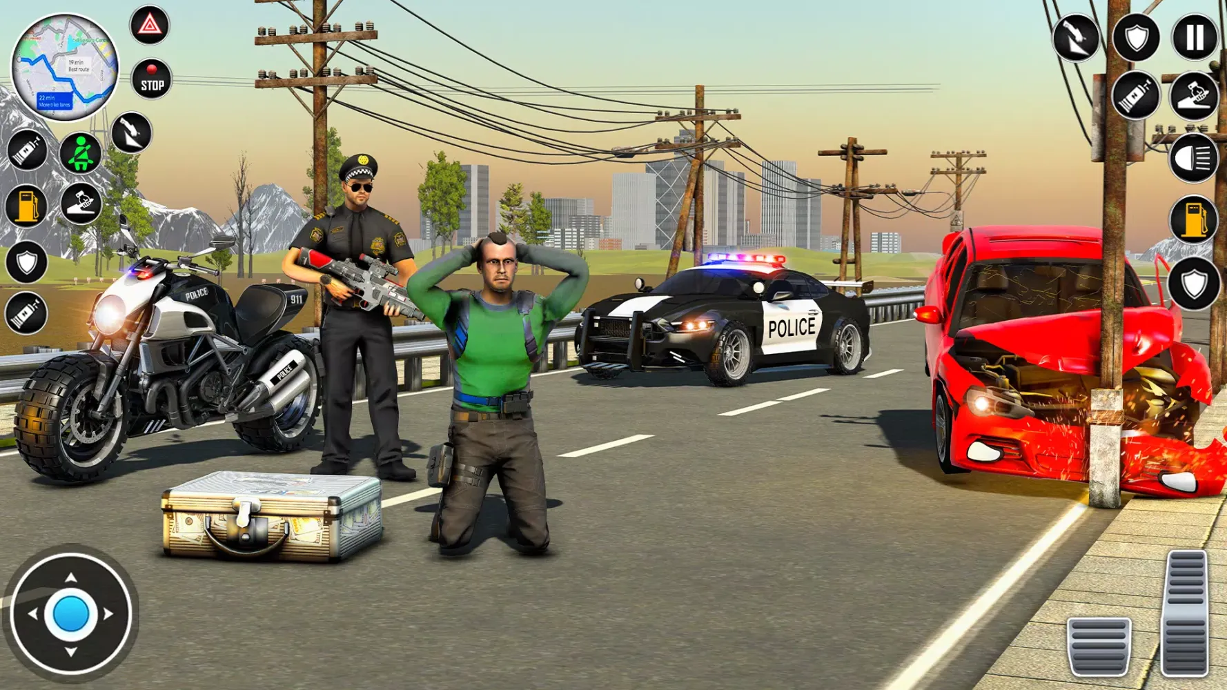 Screenshot di Police Moto Bike Chase Crime