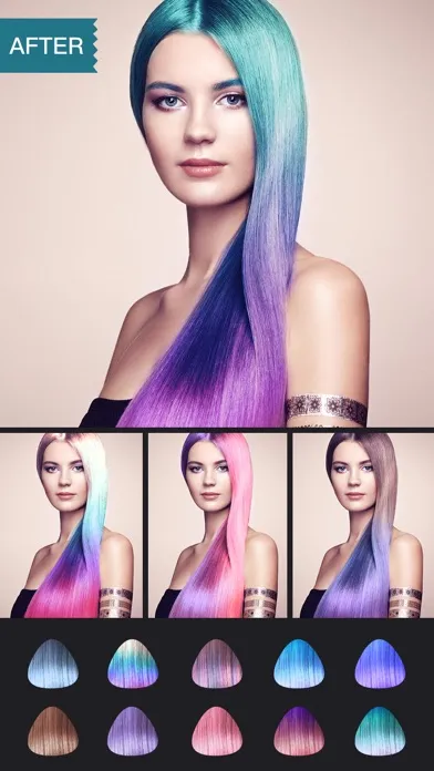 Ảnh chụp màn hình của Hair Dye-Wig Color Changer,Splash Filters Effects