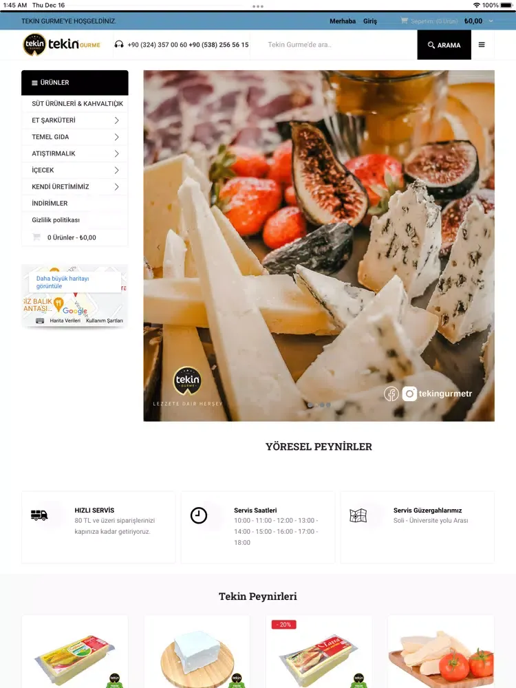 Ảnh chụp màn hình của Tekin Gurme iPad 