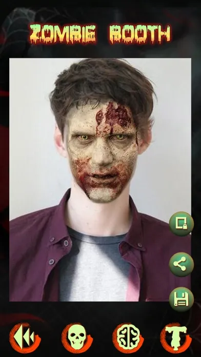 ภาพหน้าจอของ Zombie Face Camera - You Halloween Makeup Maker