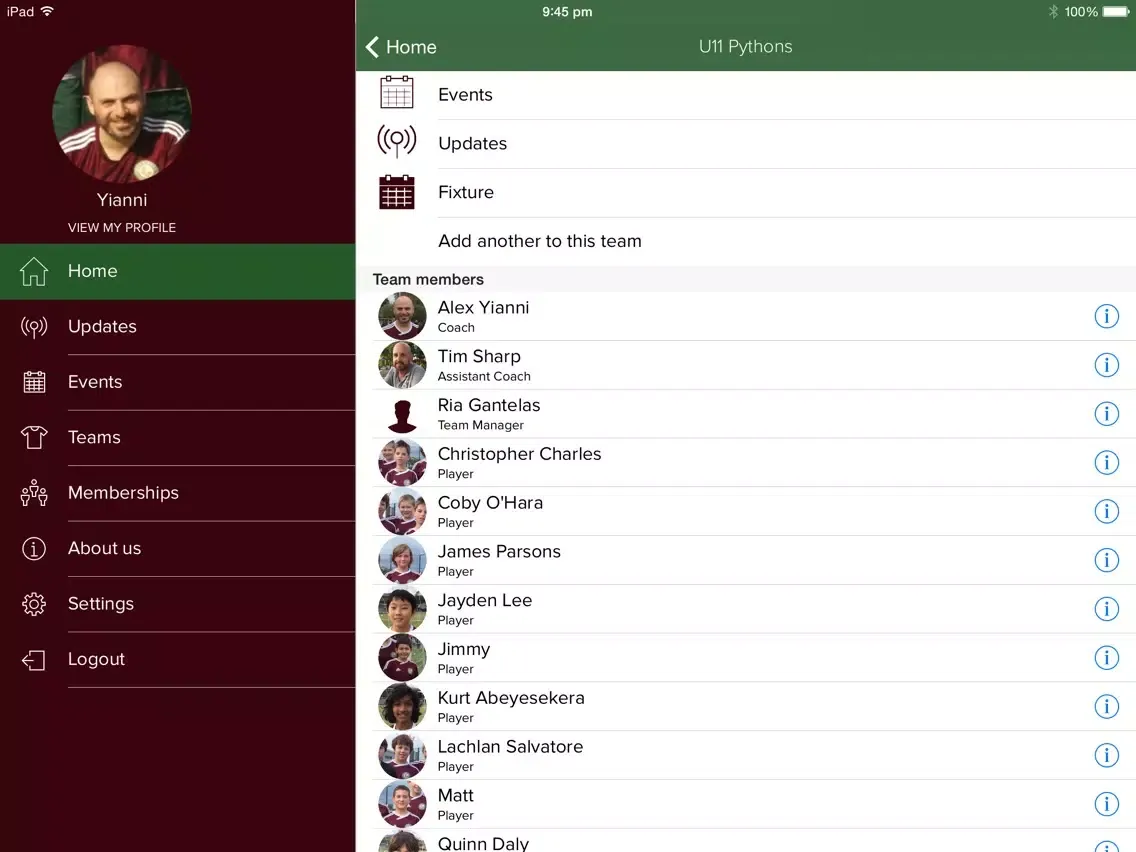 صور Glen Eira Junior Soccer Club iPad 