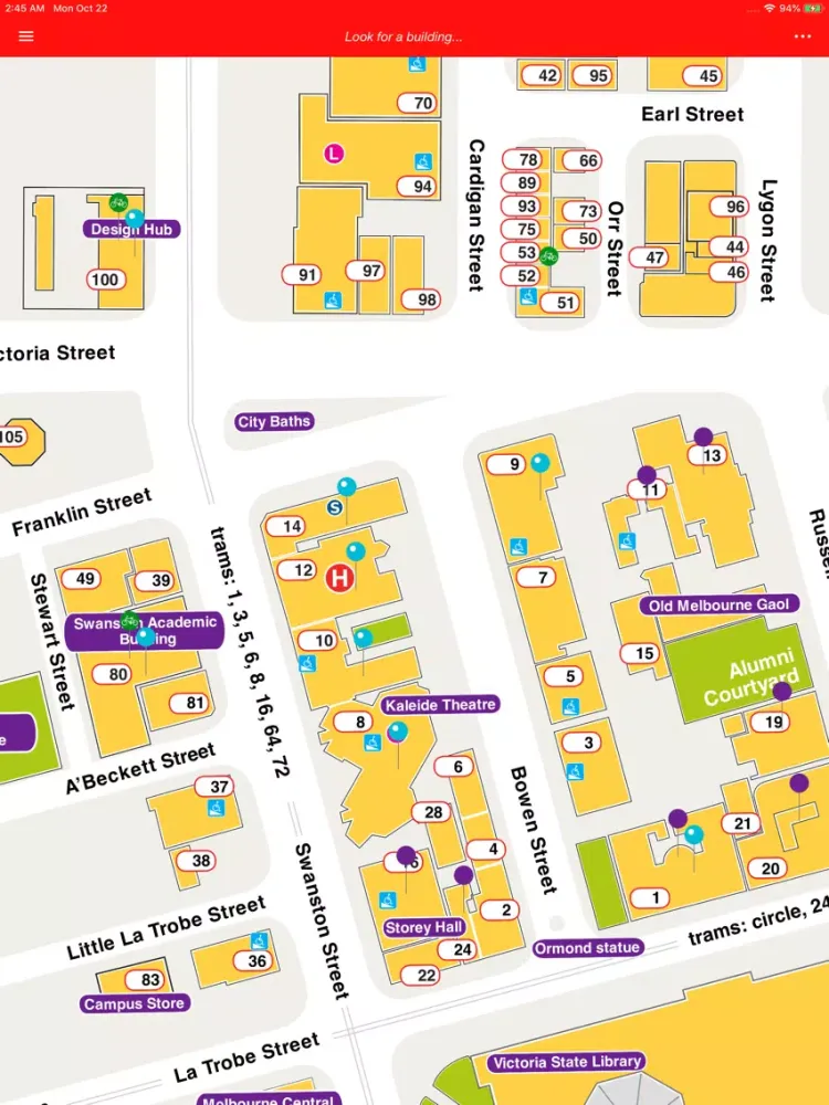 Captures d'écran de Yichi's RMIT Map iPad 