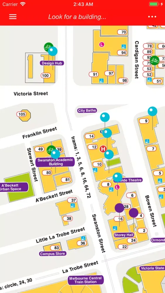 Captures d'écran de Yichi's RMIT Map
