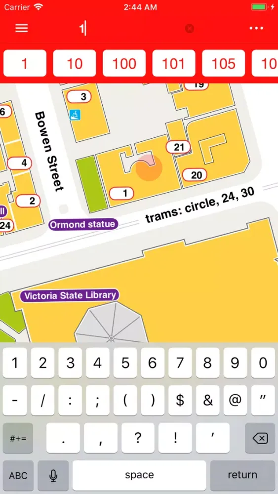 Captures d'écran de Yichi's RMIT Map
