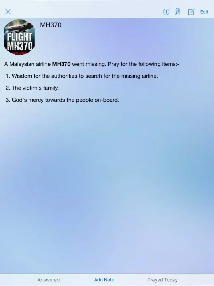 Prayer App (Lite) iPad  Screenshots