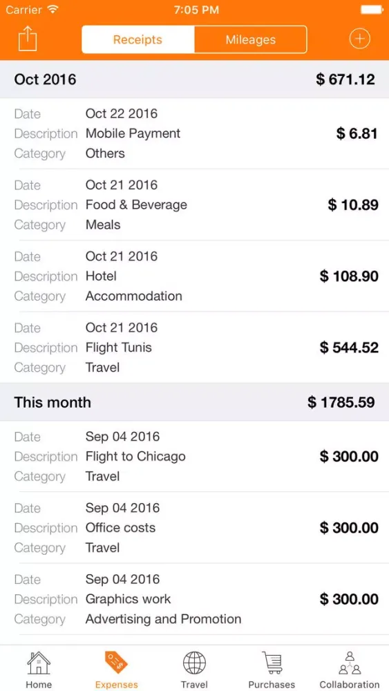 PocketBuyer – For Expenses tracking, Expenses reporting, Travel & Purchases Screenshots