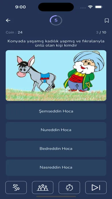 Capturas de tela do Soru Oyunu