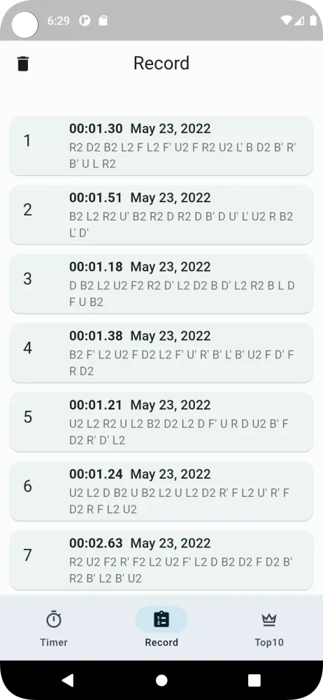 Screenshot di Speed Cube Timer(Rubik's Cube)