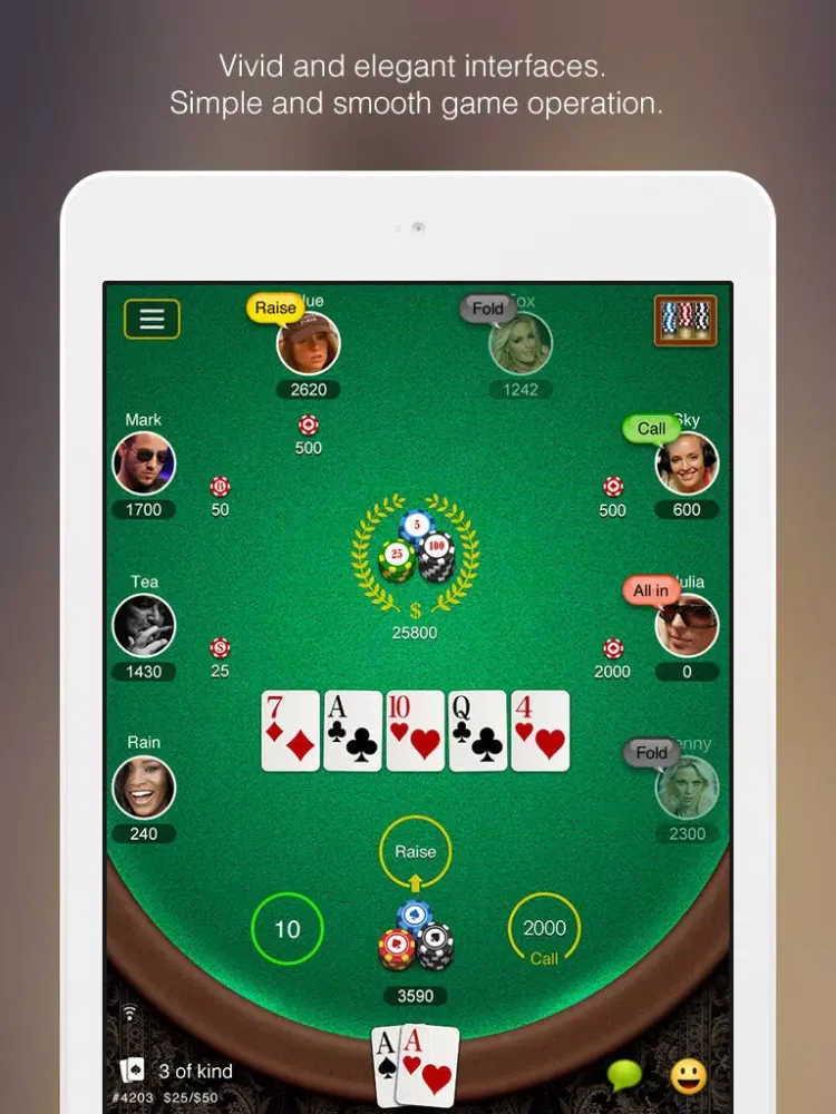 Captures d'écran de Texas Hold'em by Yiihua iPad 