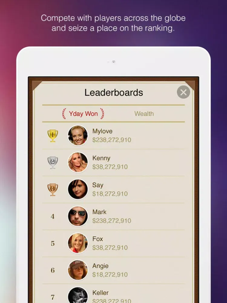 Captures d'écran de Texas Hold'em by Yiihua iPad 
