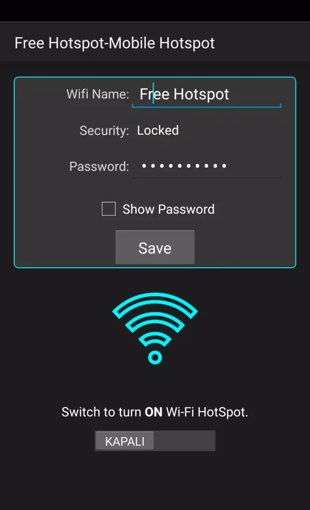 Mobile Personal Hotspot स्क्रीनशॉट