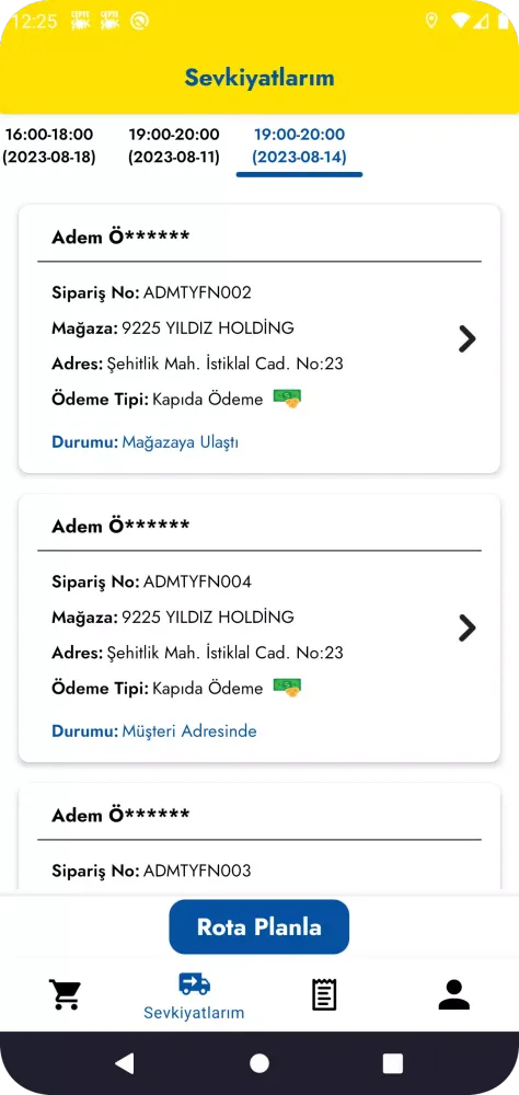 Capturas de tela do Cepte Şok Kurye