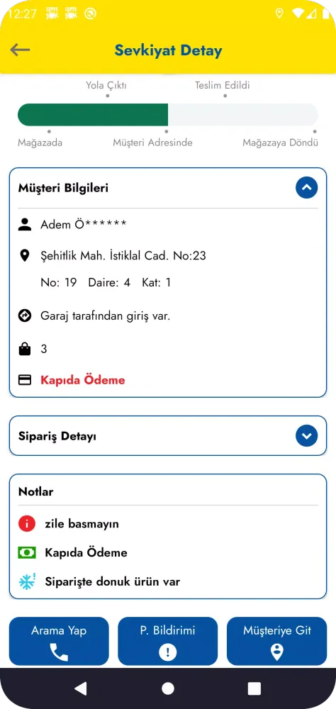Capturas de tela do Cepte Şok Kurye