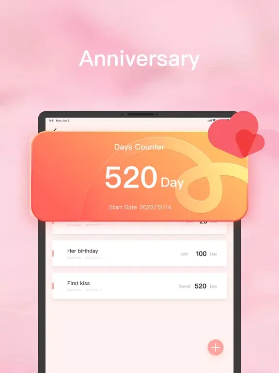 Love Days - My Love Counter iPad  Screenshots