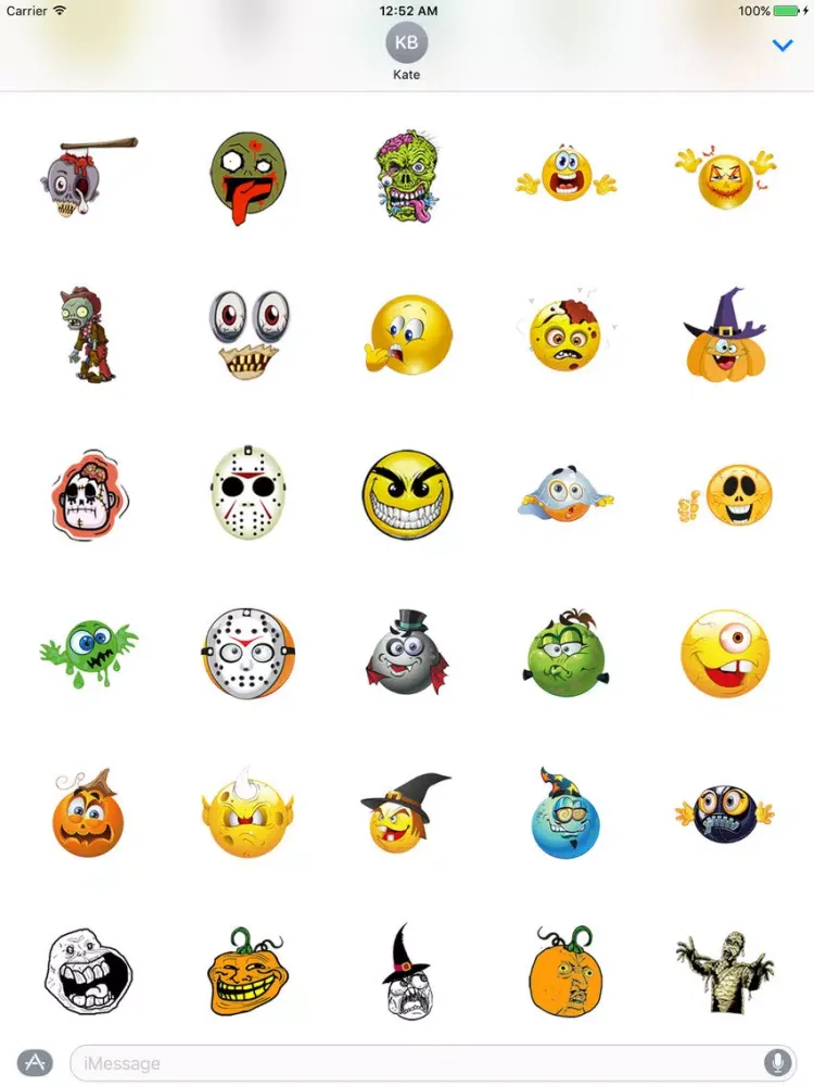 Halloween Stickers Pumpkin Monster Emojis iPad  স্ক্রিনশট