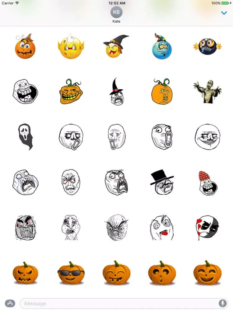 Halloween Stickers Pumpkin Monster Emojis iPad  স্ক্রিনশট