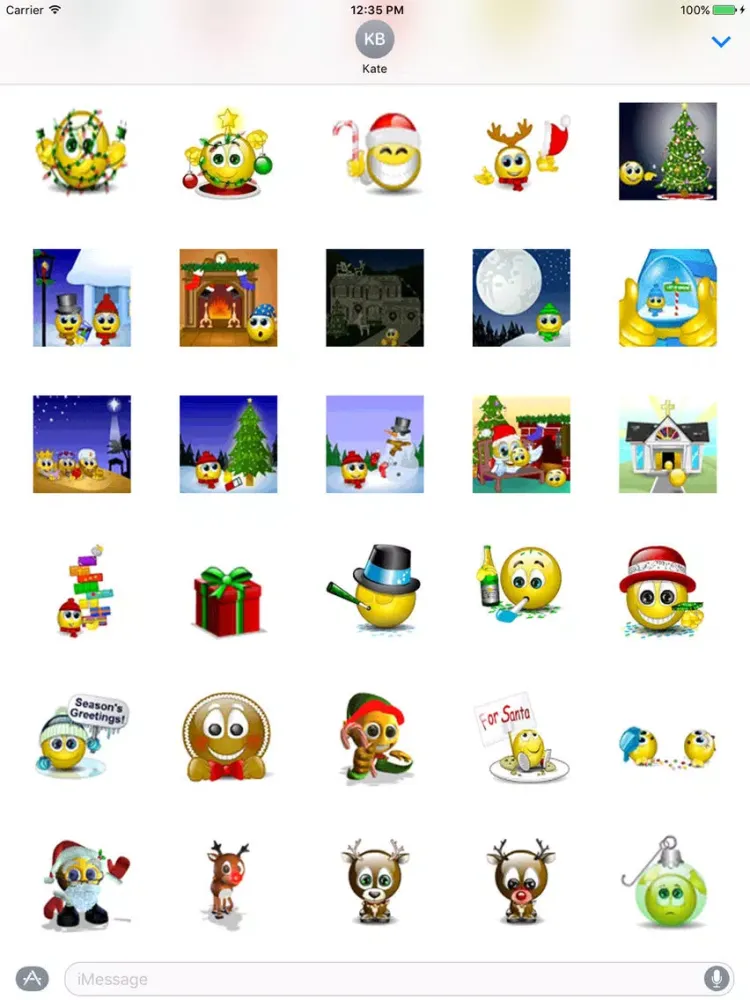 Santa Animated Emoji Stickers Pack for Texting iPad Screenshots