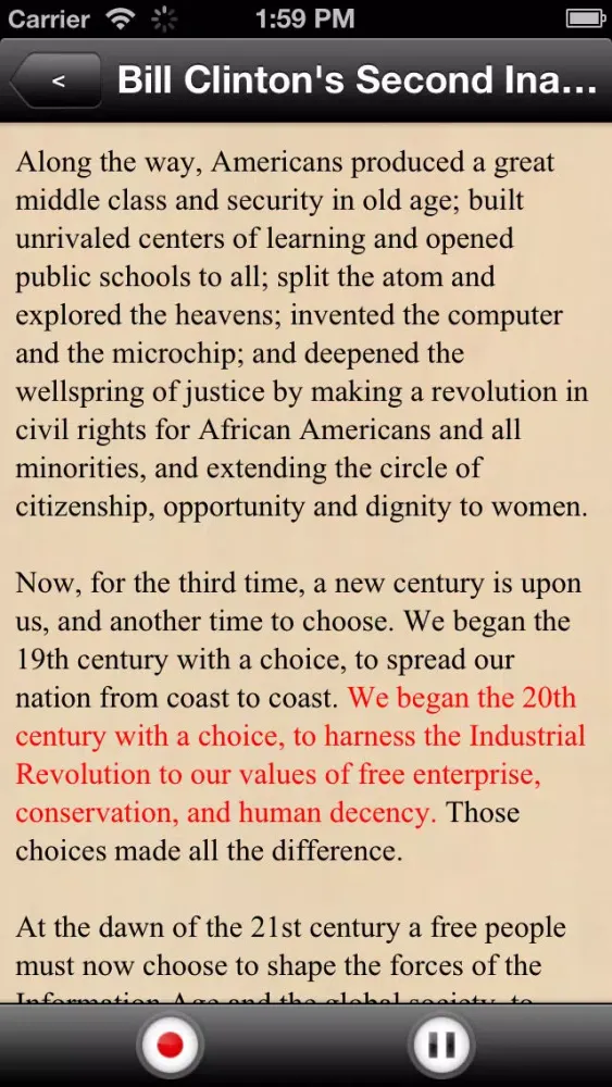 Tangkapan skrin U.S. Presidential Inauguration Address