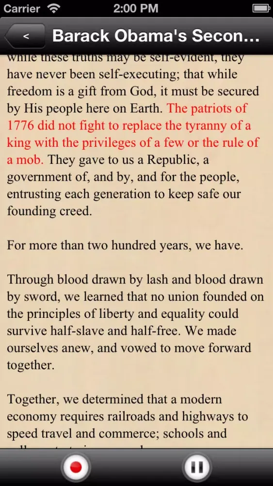 Tangkapan skrin U.S. Presidential Inauguration Address