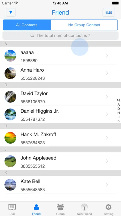 Tangkapan layar ContactEasy-address Book help