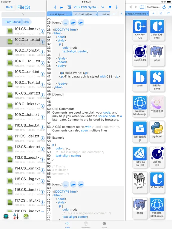 html+css+js-web designer,html5 iPad 应用截图