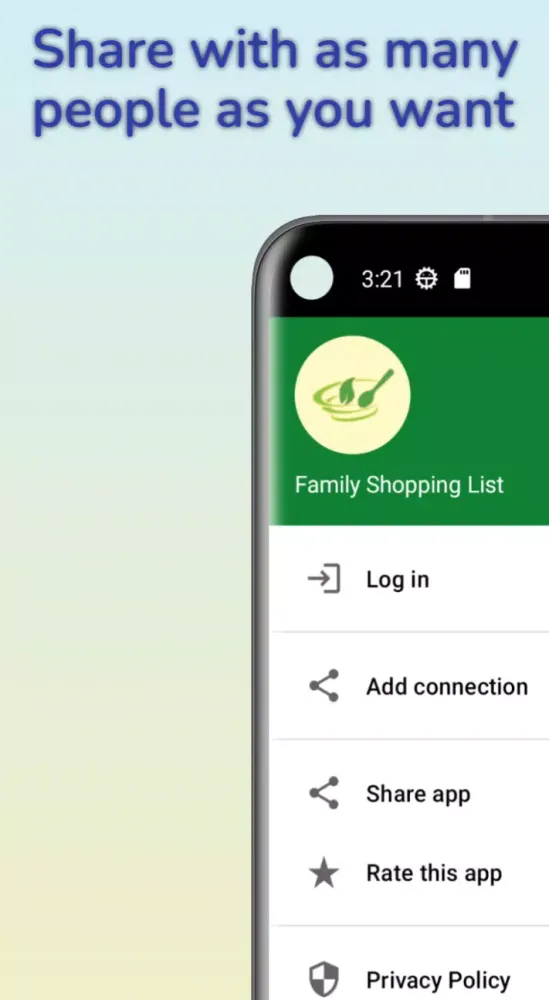 Shared Family Shopping List Screenshots