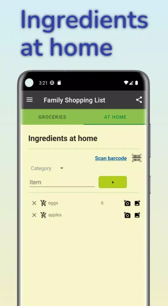 Shared Family Shopping List Screenshots