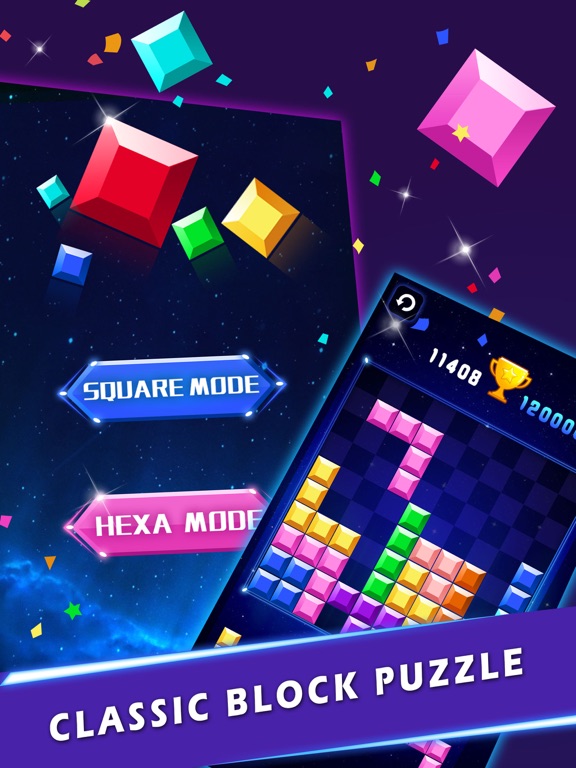 ภาพหน้าจอของ Block Puzzle Classic. iPad 