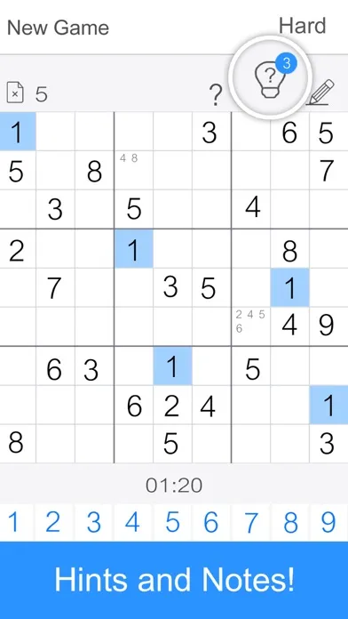 Capturas de tela do Sudoku - Classic Sudoku Games