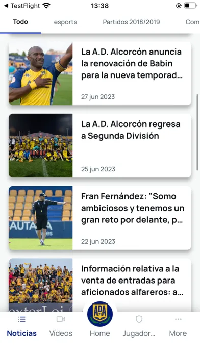 Tangkapan layar AD Alcorcón - App Oficial