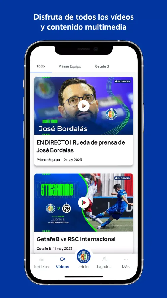 Capturas de tela do Getafe CF