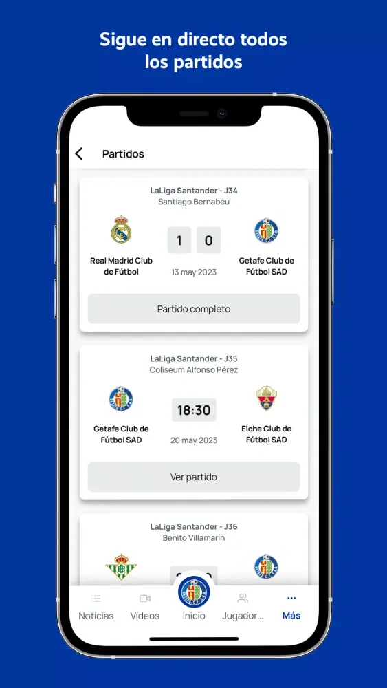 Capturas de tela do Getafe CF