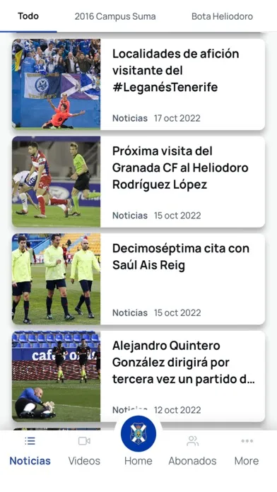 Club Deportivo Tenerife - App Ekran Görüntüleri