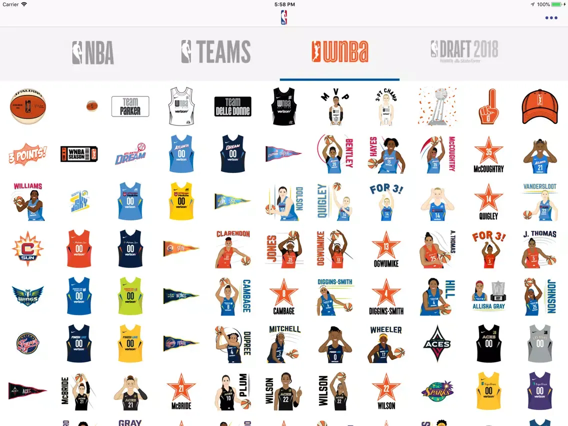 Capturas de tela do NBAmoji iPad 