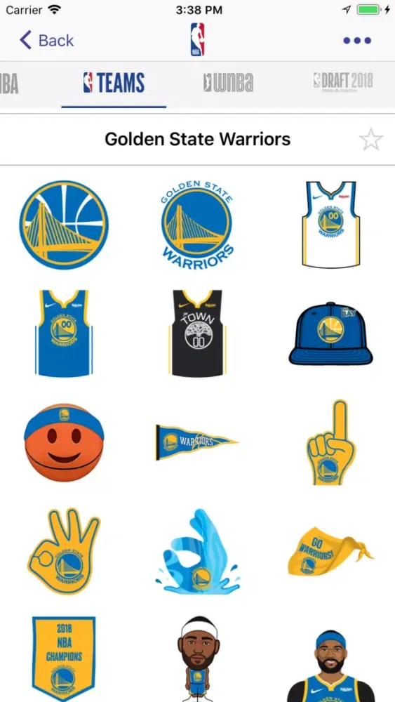 Capturas de tela do NBAmoji