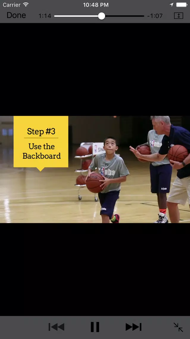 Tangkapan skrin Jr NBA App