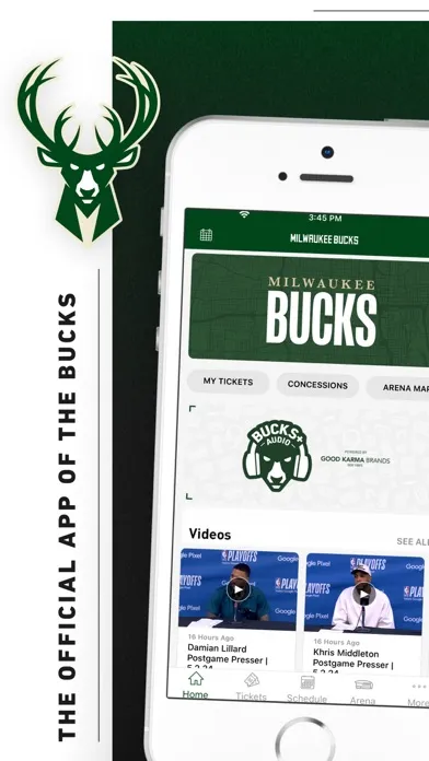 Скриншоты Bucks & Fiserv Forum App