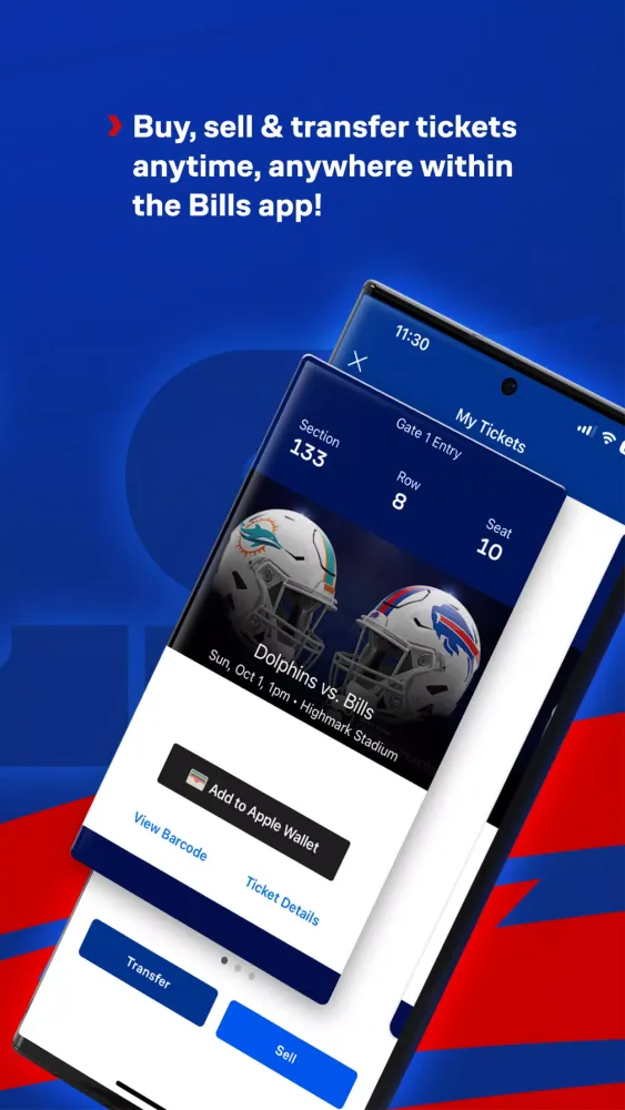 Capturas de pantalla de Buffalo Bills Mobile