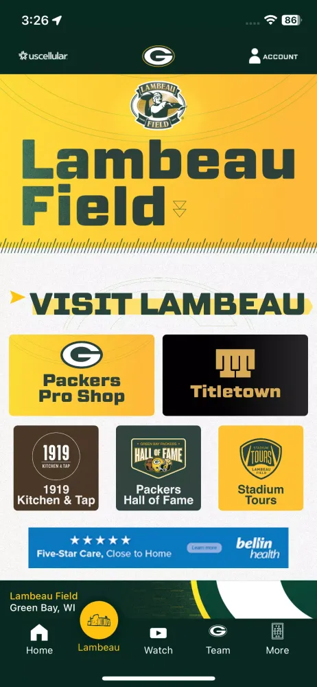 Tangkapan skrin Green Bay Packers