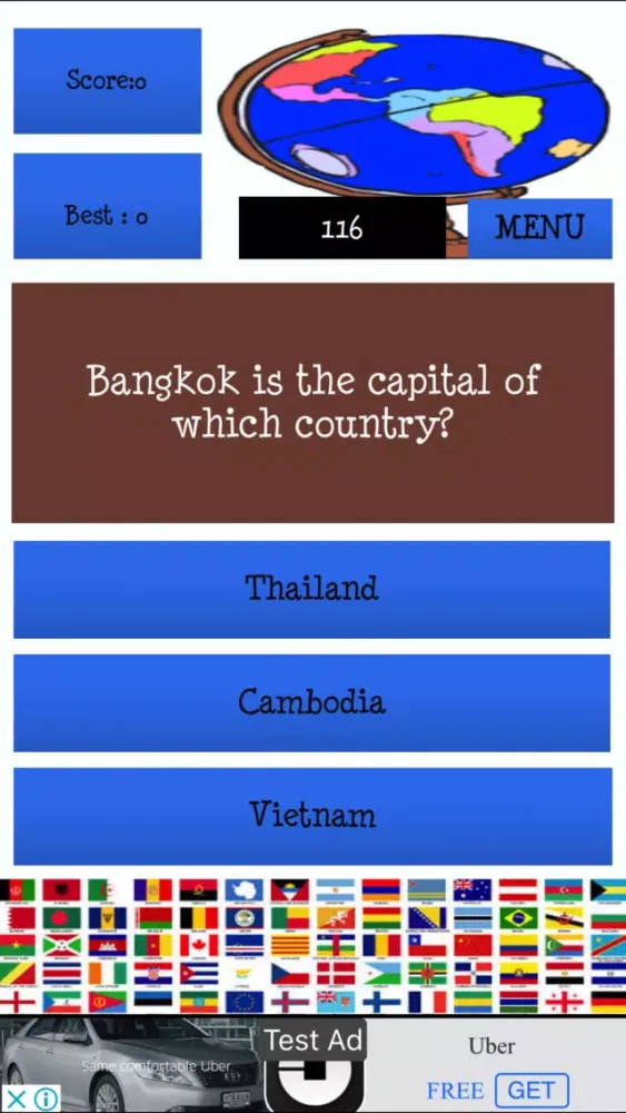 Capitals of the World Quiz سکرین شاٹس
