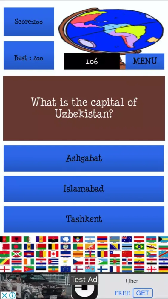 Capitals of the World Quiz سکرین شاٹس