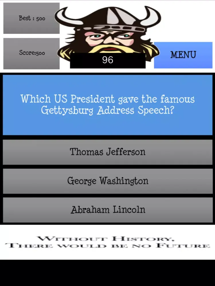 The Big History Quiz iPad  Screenshots