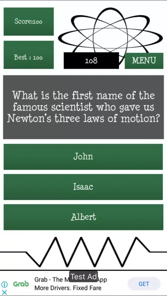 Capturas de tela do The Big Physics Quiz