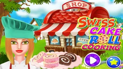 ภาพหน้าจอของ Swiss Cake Roll Cooking