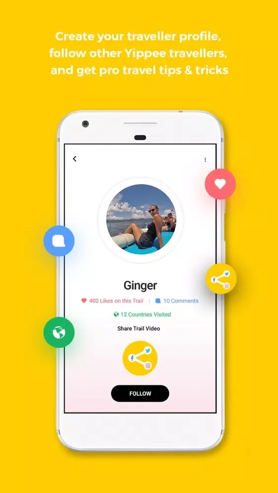 Capturas de pantalla de Yippee - Social Travel App