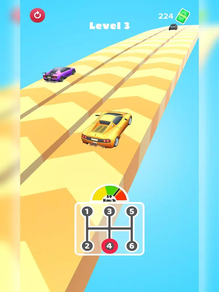Tangkapan skrin Gear Car Race 3D iPad 